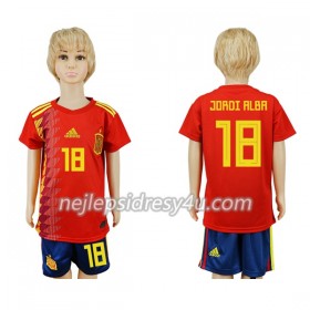 Fotbalový Dres Španělsko Jordi Alba 18 Dětské Domácí MS 2018